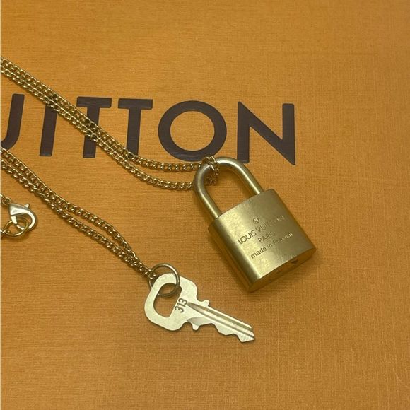 Authentic Louis Vuitton padlock and key layered necklaces - Picture 4 of 7